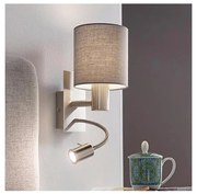 Eglo 96479 - LED flexibilis lámpa PASTERI 1xE27/40W+LED/3,8W szürke