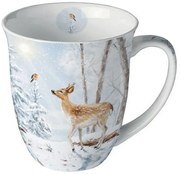 Őzikés Karácsonyi porcelán bögre Meeting in winterworld