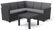 Claire 5 személyes kerti sarokgarnitúra orlando asztallal