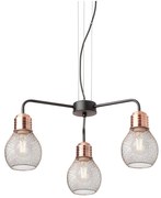 Redo 01-1579 - Kábelen függő EDISON csillár 3xE27/42W/230V átm. 53 cm fekete/réz