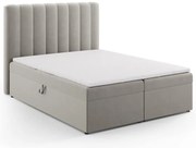 Szürke boxspring ágy tárolóhellyel 160x200 cm Gina – Milo Casa