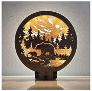 Li-Go 23595/DUB2 - Fényerőszabályozható LED asztali dekoráció LED/12W/230V 20x22 cm tölgy