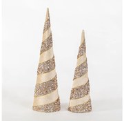 KÉSZLET 2x Karácsonyi dekoráció 40/50 cm fa