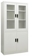 világosszürke acél irodai szekrény 90 x 40 x 180 cm