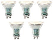 5 darabos GU10 LED lámpa szett alkonyatérzékelővel 3W 200 lm 2700K
