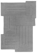 Szürke kézi szövésű gyapjú szőnyeg 200x290 cm Zen Rectangles – Flair Rugs