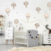 INSPIO Hőlégballon falmatricák barna színben