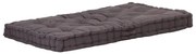 antracitszürke pamut raklappadló-párna 120 x 80 x 10 cm