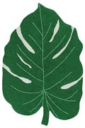 Sötétzöld mosható kézi szövésű pamut gyerek szőnyeg 120x180 cm Monstera Leaf – Lorena Canals