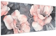 Kép - Virágok vázlata (120x50 cm)
