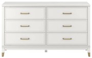 Westerleigh fehér komód, 144 x 85 cm - CosmoLiving by Cosmopolitan
