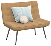 vidaXL barna bársonypad 110 x 74 x 84 cm