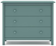 Petróleumkék borovi fenyő alacsony gyerek komód 100x80 cm Max – Marckeric