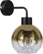 Lady Fali lámpa Fekete 1X40W E27 lámpabúra Arany