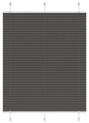 pliszírozott redőny fekete 110x150 cm szövetszélesség 109,4 cm