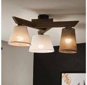 Brilagi - LED mennyezeti lámpa ANTHONY 3xE14/40W/230V tölgy-dió