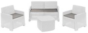 Mario 4 személyes kerti bútorszett Fehér X