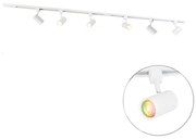 Intelligens sínrendszer 6 fehér spotlámpával, 1 fázisú, 200 cm - Iconic Jeana