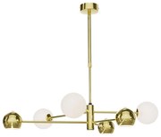 Jupiter 1962 - Csillár rúdon MOKA 3xGU10/10W/230V + 3xG9/10W/230V arany/fehér