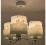 Dalber 61717H - Gyermekcsillár SWEET LOVE 3xE27/60W/230V zöld