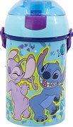 Disney Lilo és Stitch, A csillagkutya Dance műanyag szívószálas kulacs akasztóval 450 ml
