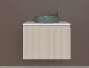 Piramida EURIDIKA fali fürdőszobabútor - mosdópult mosdó nélkül -2 ajtós - PINO BÉZS - 75 x 48 x 53 cm