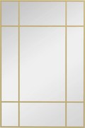 HOMCOM 90x60 cm-es Téglalap Tükör Fém Kerettel - Dekoratív Tükör Nappaliba, Hálószobába, Előszoba Arany | Aosom
