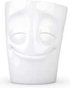 'Elégedett' fehér porcelánbögre, 350 ml - 58products