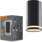 Falra szerelhető Spot mennyezeti Led cső mozgatható spot GU10 10cm fekete