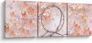 Koral virágok fája - absztrakt (órával) (90x30 cm)