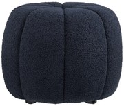 Sötétkék buklé puff Paisley – House Nordic