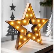 Brilagi - LED karácsonyi dekoráció, csillag, LED/2xAA, 38x40 cm