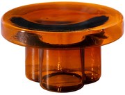 Üveg dohányzóasztal Soda, borostyánszínű - Miniforms