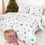 Goldea karácsonyi flanel ágyneműhuzat - tradicionális karácsonyi 140 x 200 és 70 x 90 cm