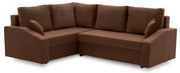 Grande Plus sarokkanapé, baloldali, szövet anyag, barna