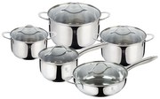 10 részes indukciós rozsdamentes acél ezüst edénykészlet Silver Jewellery Collection