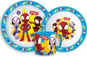 Pókember Spidey étkészlet, micro műanyag szett bögrével 265 ml