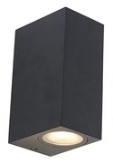 Okos, modern fekete fali lámpa IP44 2 Wifi GU10-zel - Baleno
