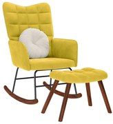 sárga bársony hintaszék ülőkével