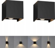 LED-es fali lámpa beltéri és kültéri használatra mozgásérzékelővel 2db