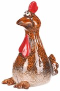 Kerti dekoráció kerítésre Tyúk, 8 x 8 x 16 cm,kerámia, 16 cm