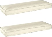 vidaXL Raklap párna készlet 2 pcs Krém 120 x 40 x 8 cm Oxford Szövet