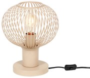 Modern drót asztali lámpa bézs 23cm - Gila