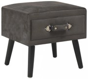 szürke bársony éjjeliszekrény 40 x 35 x 40 cm