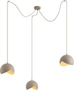Design függőlámpa bézs opálüveggel 3-lámpás - Tulip
