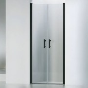 Westy Black 100 kétszárnyú nyíló zuhanyajtó, 195cm, 6mm, NANO
