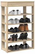 sonoma tölgy színű szerelt fa cipőtartó 60x30x98 cm