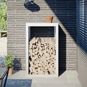 fehér acél tűzifatároló 60 x 40 x 100 cm