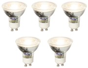 5 db GU10 dimmelhető LED izzó szett 5W 370lm 3000K