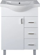 VivaStyle BIANKA 65 lábon álló fürdőszobabútor 3 fiókos Sanovit ALBATROS10065 mosdóval 64,5x46,5cm